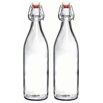 Bormioli Rocco 500 ml Square Clear Swing Top Bottles  ::Swing  Top Glass Bottles::Glass Packaging Solutions, LLC