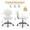 CAVINAS Home Office Desk Chairs, PU Leather Armless Desk Chair with Adjustable Height, 360° Swivel Office Chair, Small Task Chair with Wheels - 4 of 4
