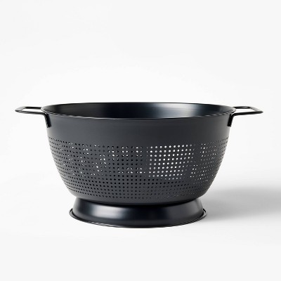 5qt Stainless Steel Colander Black - Figmint™