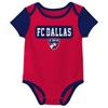 MLS FC Dallas Infant Boys' 3pk Bodysuit - 4 of 4