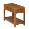 Hostack 25'' End Table with Storage Shelf and Solid Wood Legs for Living Room and Bedroom, Walnut - 3 of 4