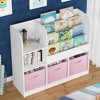 Kids Bookshelf, Multifunctional 4-Layer Children's Bookshelf With 3 Foldable Fabric Drawers, Wood Kids Toy Storage Organizer For Playroom, Nursery - 4 of 4