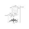 Office Chair Adjustable Height Mesh Armless Wheels for Home or Study Desk -3irtyhousy - 4 of 4
