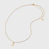 14K Gold Dipped Enamel "Z" Initial Pendant Necklace - A New Day™ Gold/White - 2 of 4
