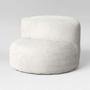 Corduroy Compressed Foam Dorm Chair Cream - Room Essentials™ - 1 of 4