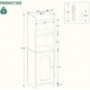 Bathroom Storage Cabinet Corner Floor Cabinet with Doors Adjustable Shelf Narrow Toilet Paper Cabinet Small Spaces Black - 2 of 4
