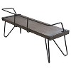 LumiSource Stefani Industrial Bench Antique Metal: Rectangle, Metal Frame, Seats 2, No Upholstery - 3 of 4