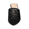 Allegra K Women's Lace Mesh Floral Embroidered Stiletto Heels Slide Mules - 3 of 4