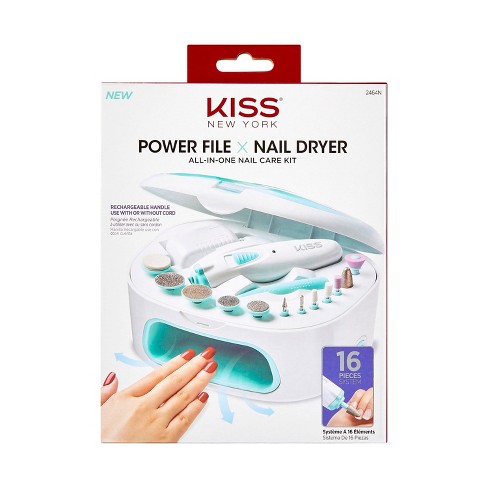 Kiss Nails Power File Nail Dryer Rechargeable Nail Care Kit 16pc  Target