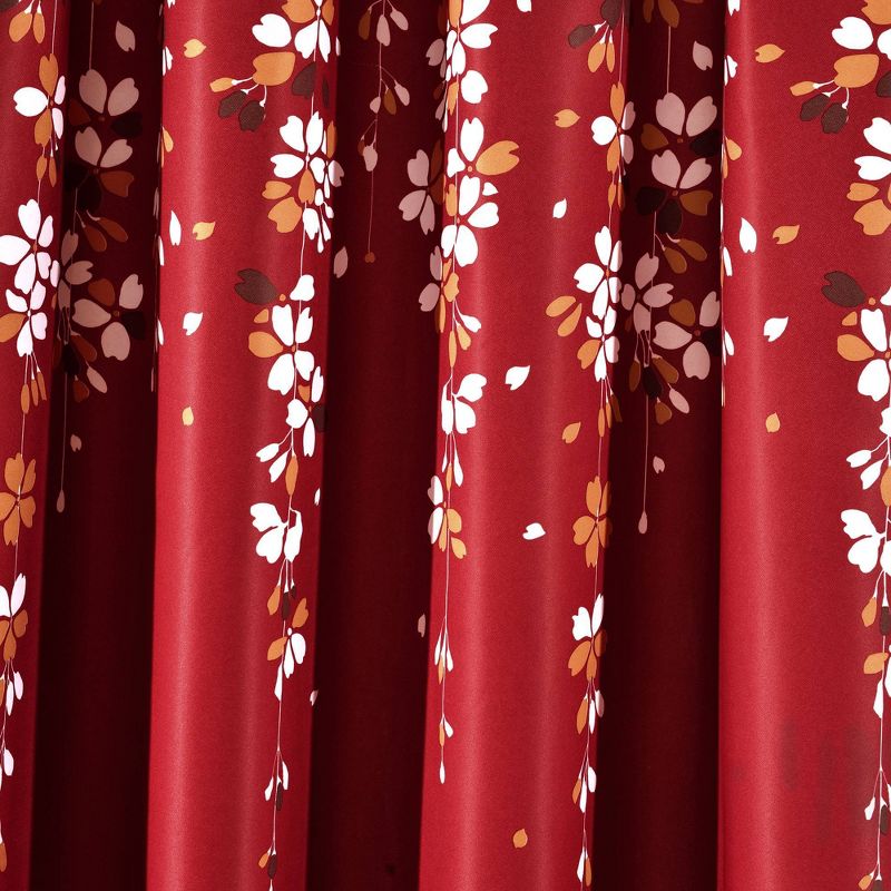 Set of 2 Weeping Flower Light Filtering Window Curtain Panels - Lush Décor, 4 of 18