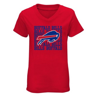 New Era Women's New Era Red/Royal Buffalo Bills Legacy Lace-Up Raglan  T-Shirt