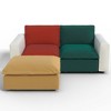 Ainfox L shaped Module Sofa 3 Seats Rainbow Sofa For Living Room,Vila,Apartment - 4 of 4