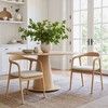 Dining Chair 30.5"H Beige – Poly Linen Upholstery with Natural Rubberwood Frame by Zuo Modern - 2 of 4