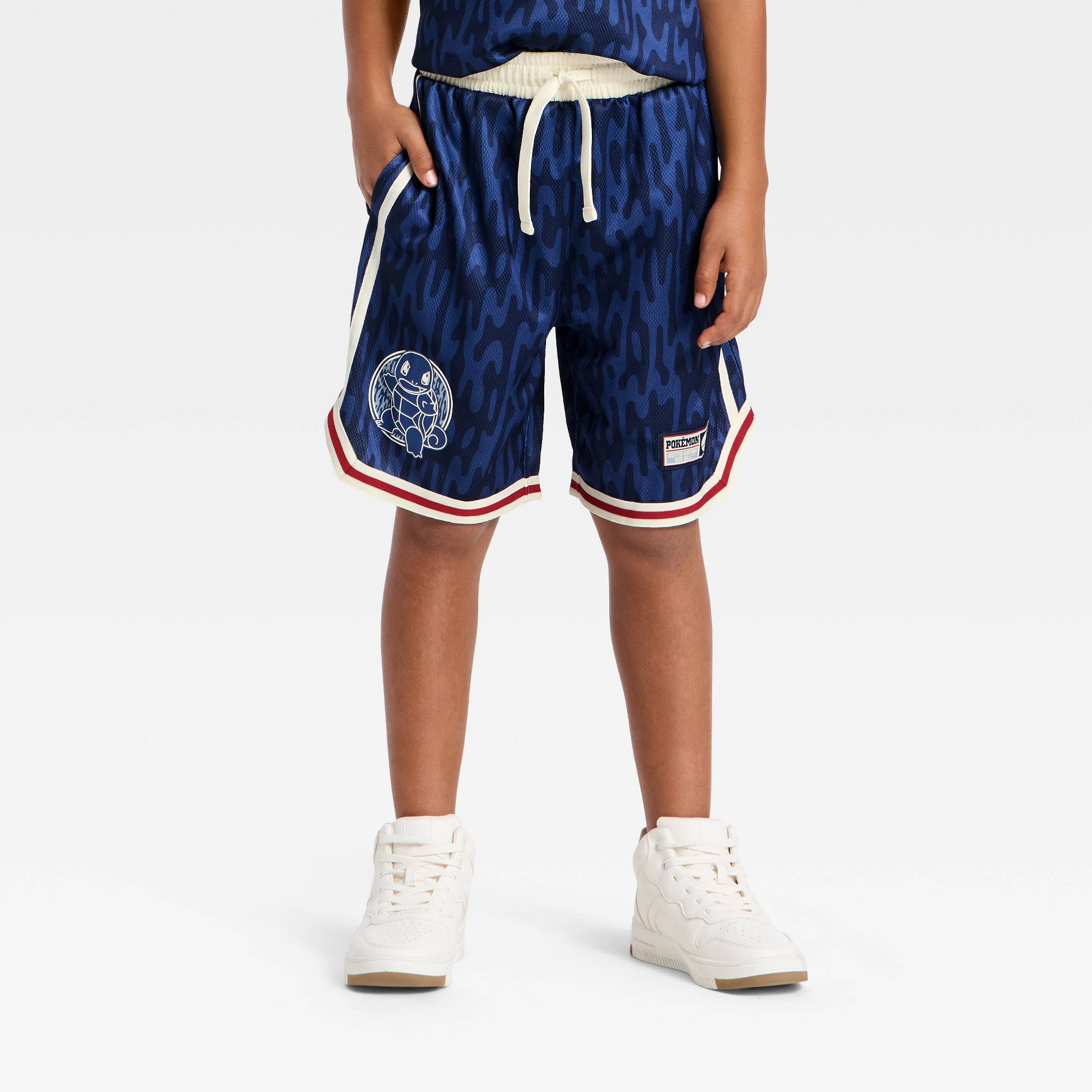 Boys' Pokemon Squirtle Basketball Mesh Shorts - Blue
