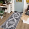 Faux Wool Vintage Printed Area Rug with Non Slip Backing Machine Washable Stain Resistant  Soft  Accent Carpet for Indoor Places - 3 of 4