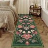 Floral Botanical Washable Kitchen Runner Rugs Non Slip Vintage Boho Cottage Long Rug for Hallways Bedroom Entryway - 2 of 4