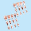 LOVELAY CREATIONS White Short Coffin French Press-On Nails with Plum Blossom - 3 of 4