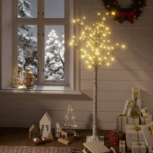 Christmas Tree White Plastic 4.9 ft Christmas Tree Other - 1 of 4