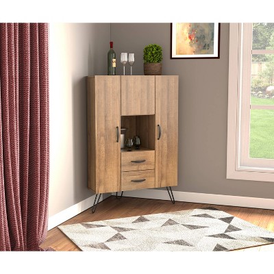 Retro Corner Multi Functional Cabinet Amaretto - Inval