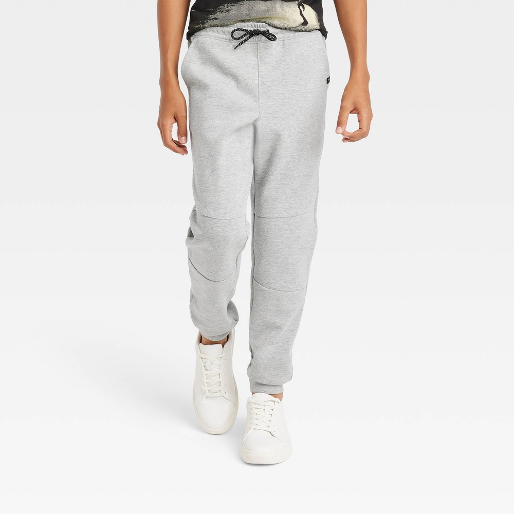 Boys' Sport Knit Pull-On Jogger Pants - art class™ Light Gray M