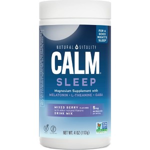 Natural Vitality CALM Mixed Berry Flavored Sleep Magnesium Supplement Drink Mix 4oz - 1 of 4