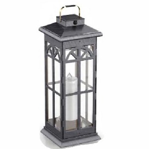 Cedar Hill Solar Lantern with Flameless Flickering Candle & Motion-Sensor Security Light – 400 Lumens - 1 of 1