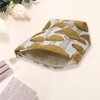 Unique Bargains Women Jacquard Mushroom Makeup Bag Yellow 1 Pc - 2 of 3
