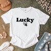 Simply Sage Market Women's Lucky With Heart And Clover Short Sleeve Garment Dyed Tee - 3 of 4