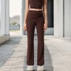 Anna-Kaci Active Women's High-Waisted Flare Pants with Twist Knot Detail - 2 of 4