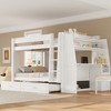 GDFStudio Olivia Full Size Multifunctional Bunk Bed with Desk and Bookshelves - 2 of 4