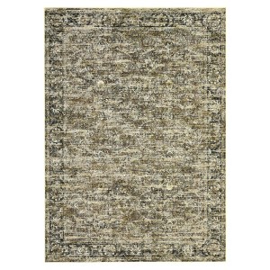 Washable Vintage Living Room Rugs, Distressed Floral Print Non Slip Bedroom Rugs, Low Pile Stain Resistant Accent Large Carpet for Home Office - 1 of 4