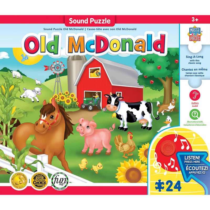 MasterPieces Inc Old McDonald  24 Piece Sing-A-Long Song Sound Puzzle, 1 of 7