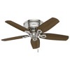 42" Builder Low Profile Ceiling Fan (Includes LED Light Bulb) Nickel - Hunter Fan: 3-Speed, Reversible Motor, Flush Mount - 4 of 4