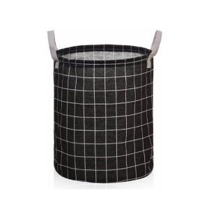 Apex Vanguards Black Grid Collapsible Laundry Basket - 1 of 3