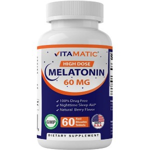 Melatonin 60mg - 60 Fast Dissolve Tablets - 1 of 4