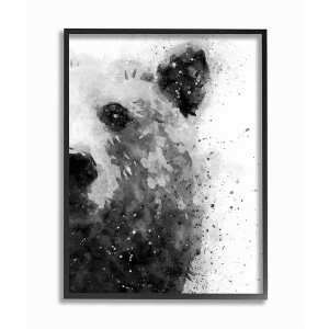Stupell Industries Forest Bear Watercolor Wild Animal Black White - 1 of 4