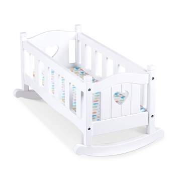 Badger Basket Cabinet Doll Crib With Chevron Bedding And Free  Personalization Kit - White/pink : Target