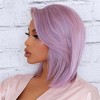 Jessie's Wig 10inch Bob lace Synthetic Wig Purple color 1/Pack - 4 of 4