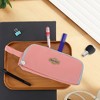 Unique Bargains Large Capacity Three-grid Stationery Bags with Zipper Handle for Office - 2 of 4