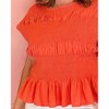 Women's Smocked Ruffle Hem Sleeveless Top - umgee - 2 of 3