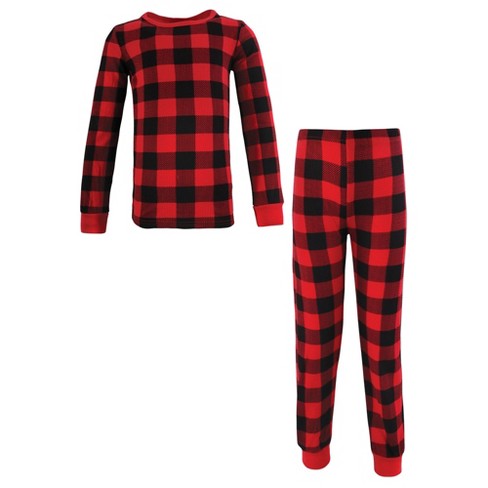 Hudson Baby Set Termico Bimbo 2 Pezzi - Maglia Lunga Mutande Lunghe, Stampe Buffalo Plaid