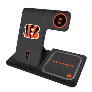 Keyscaper Cincinnati Bengals Linen 15-Watt 3 in 1 Charging Station - 1 of 4