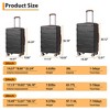 Luggage Expandable Suitcase 3 Piece Set, Luggage Set of 3 Piece Suitcase with Spinner Wheels, Hardshell 3 Piece Set - 2 of 4