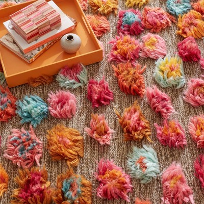 Vibrant Multicolor Hand-Knotted Wool Rug, 5x8