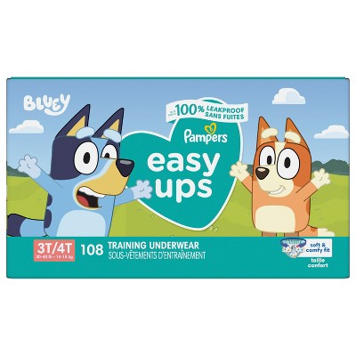Pampers Easy Ups Training Underwear Boys Size 4 3T4T 108 Count
