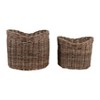 Modern Round Woven Rattan Storage Baskets for Living Room and Shelves ...
