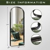 Dovelina Metal Framed Arched Wall Mirror Full Length Mirror Leaning Mirror Large Mirror - 4 of 4