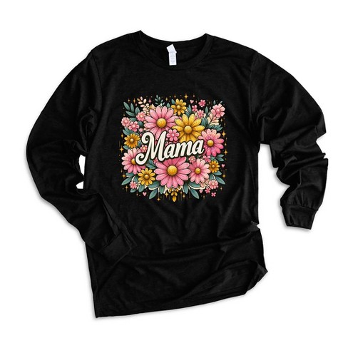 Simply Sage Market Women's Mama Flower Collage Long Sleeve Graphic Tee - image 1 of 3