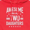 Men's - Instant Message - Awesome Like My 2 Daughters Graphic Fleece Pullover Hoodie - 2 of 4