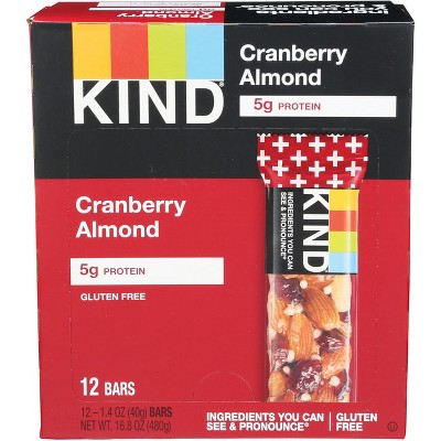 Kind Cranberry Almond Bars.